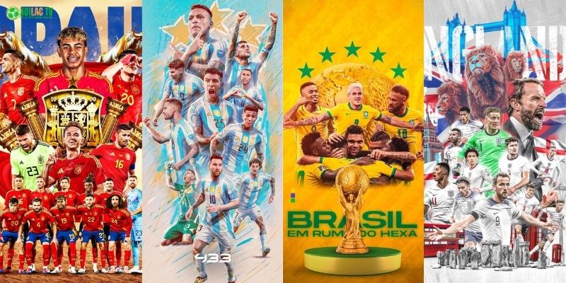 Tây Ban Nha - Argentina - Brazil - Anh thuộc top những đội bóng nổi bật nhất World Cup 2026